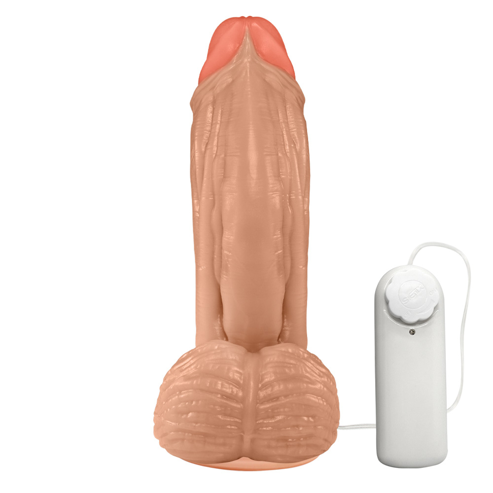 P�nis Large em PVC Flex�vel At�xico Bege, vista frontal