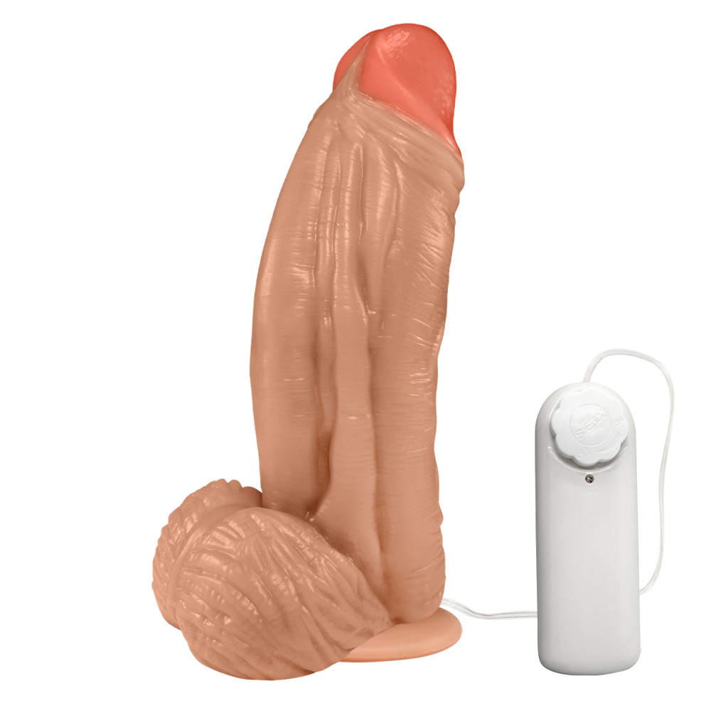 P�nis Large em PVC Flex�vel At�xico Bege, vista lateral