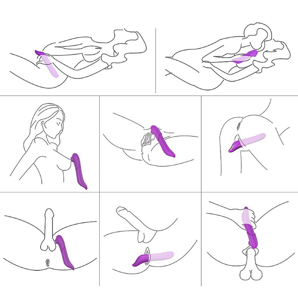 Vibrador Feminino em Silicone Recarreg�vel 9 Vibra��es e Capa para Est�mulo do Clit�ris Youmis Roxo | Foto 05