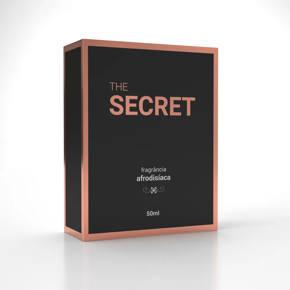 Caixa do Perfume Feminino The Secret 50ml em fundo branco