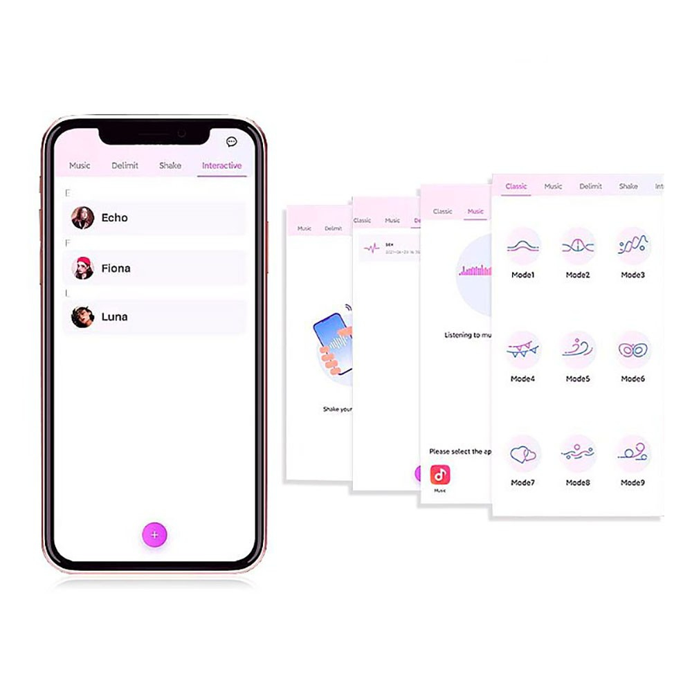 Vibrador Duplo em Silicone Recarreg�vel 9 Vibra��es e 9 Movimentos de Vai e Vem APP Aurora Vermelho | Foto 05