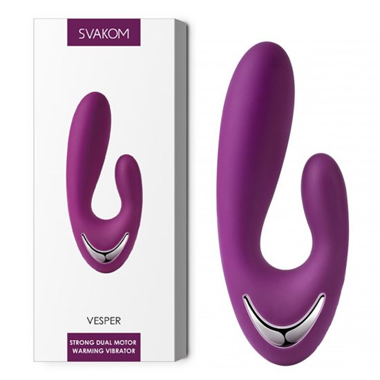 Vibrador Duplo, 10 Vibra��es e Aquecimento Vesper Roxo | Foto 04
