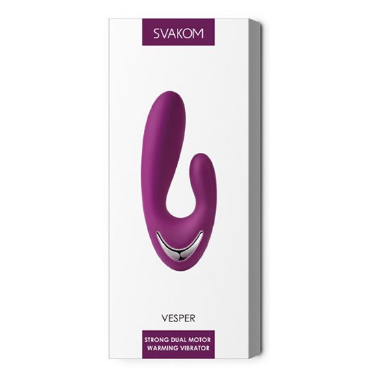 Vibrador Duplo, 10 Vibra��es e Aquecimento Vesper Roxo | Foto 05