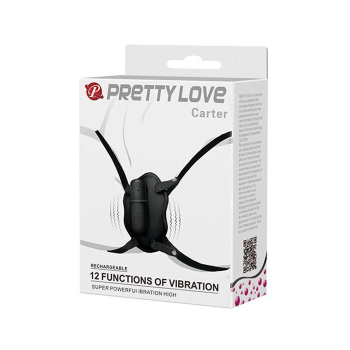 Vibrador Butterfly Carter Recarreg�vel, 12 Vibra��es com Cinta | Foto 04