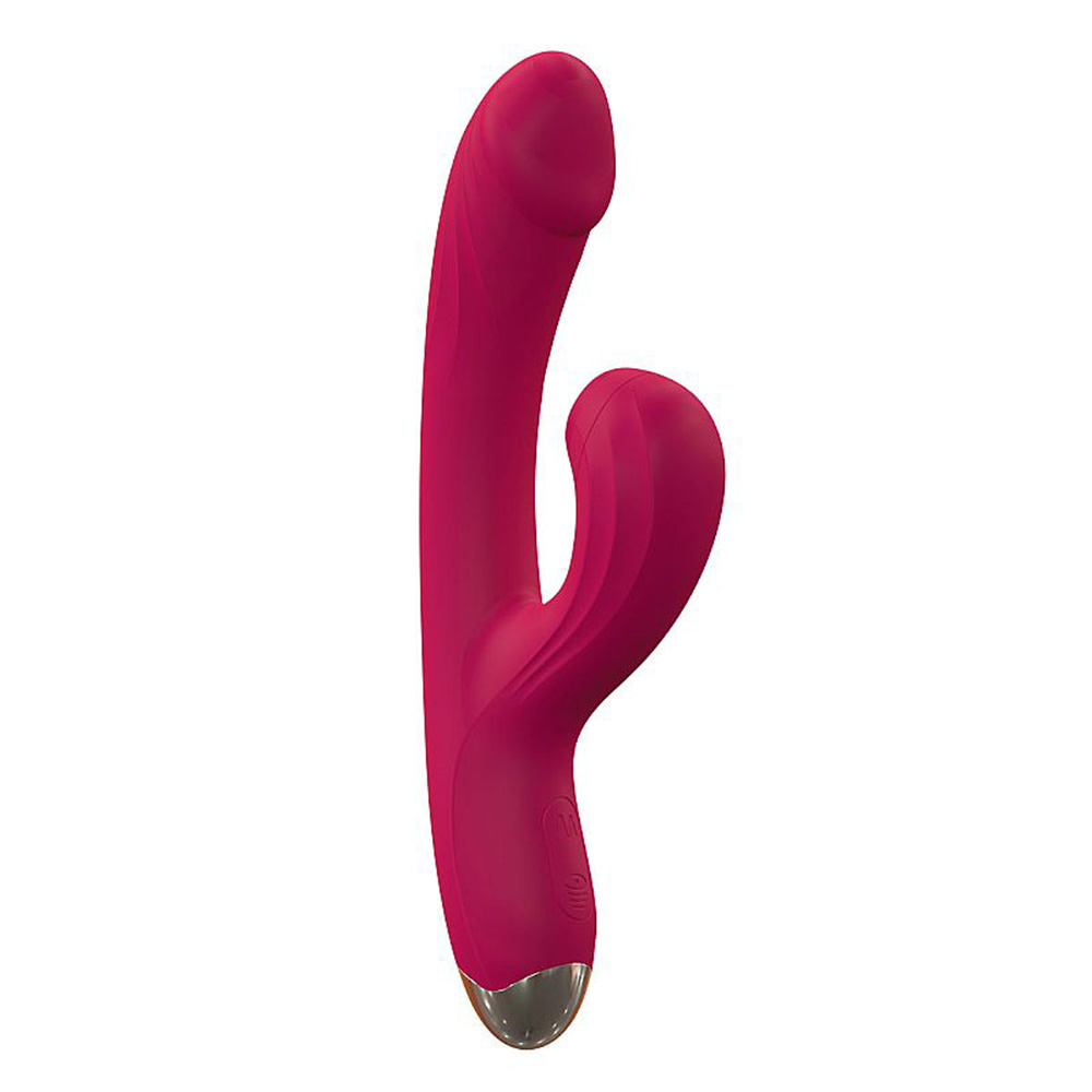 Vibrador Duplo Recarreg�vel Estimula��o Ponto G e Clit�ris com 10 Vibra��es e 10 Pulsa��es Pink | Foto 04