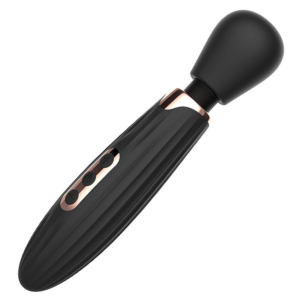 Massageador Er�tico Varinha M�gica Recarreg�vel em Silicone com 7 Vibra��es e 3 Intensidades Preto | Foto 04