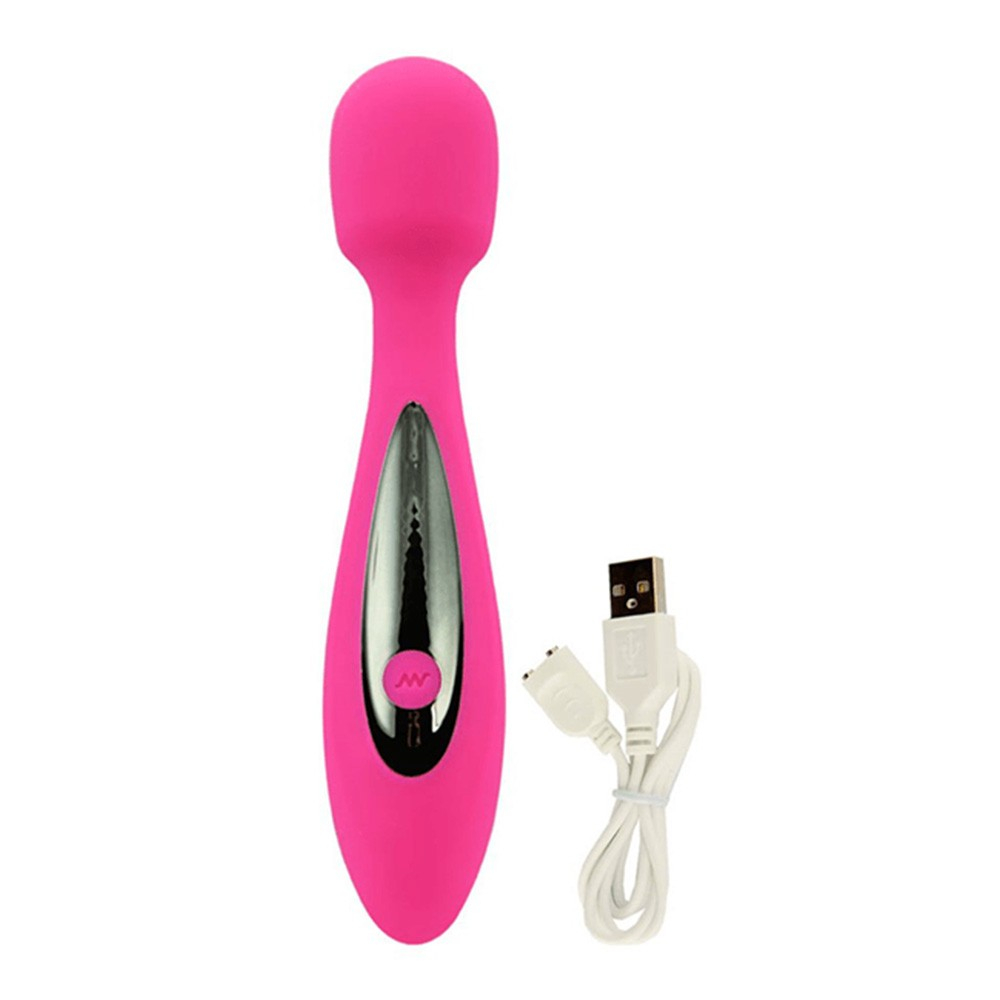 Massageador Er�tico Recarreg�vel em Silicone Sex Massager Pink com cabo USB