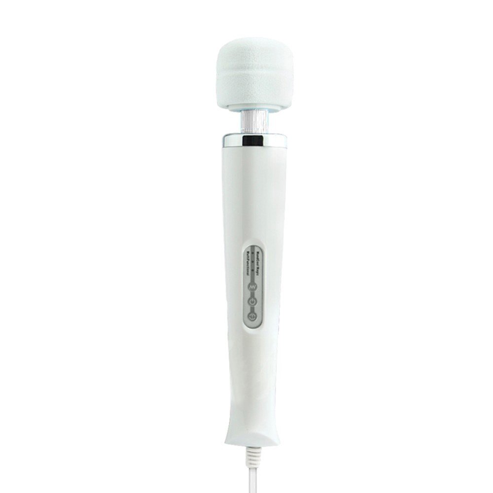 Massageador Er�tico El�trico com 10 Vibra��es Magic Wand Big Bivolt Branco | Foto 04