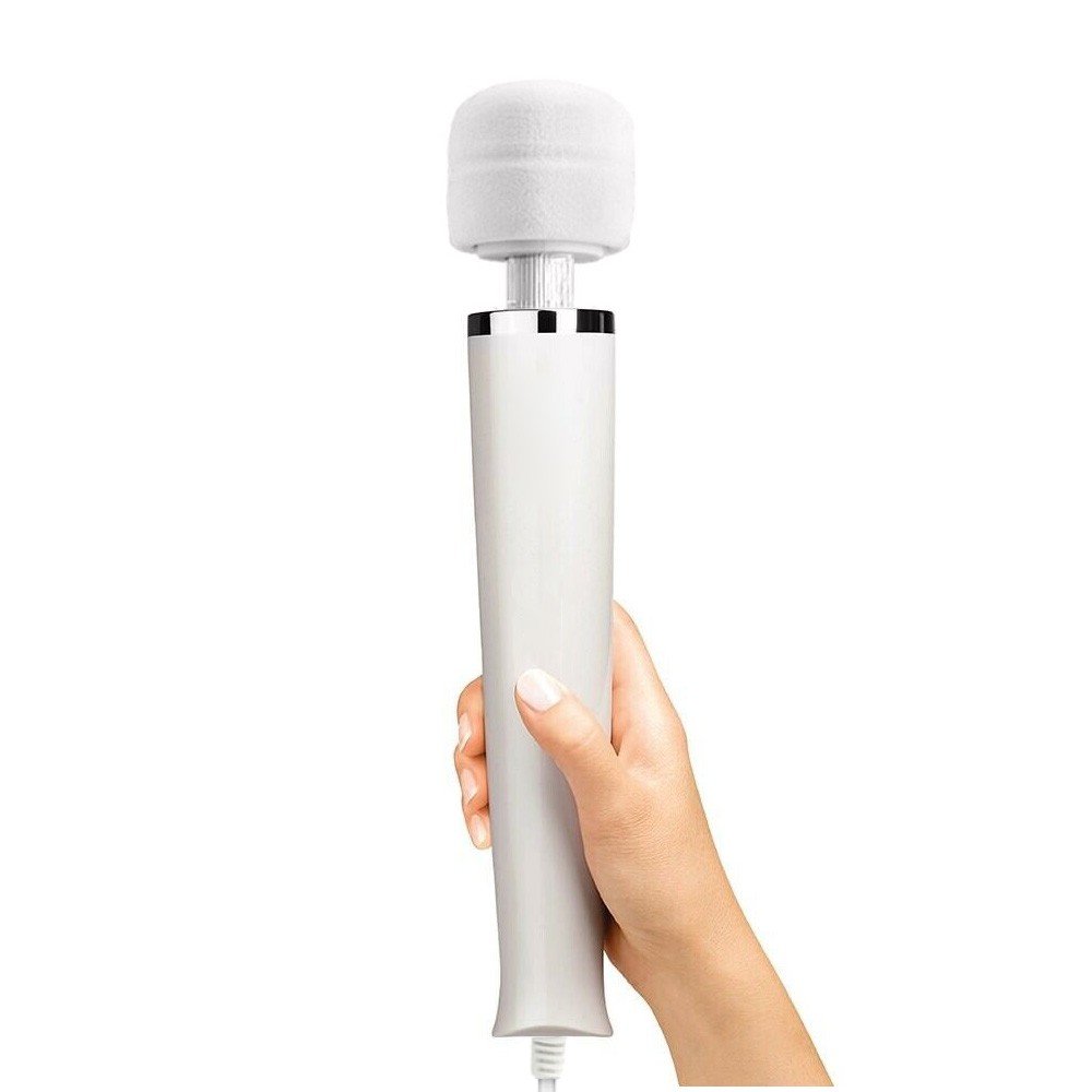 Massageador Er�tico El�trico com 10 Vibra��es Magic Wand Big Bivolt Branco | Foto 05
