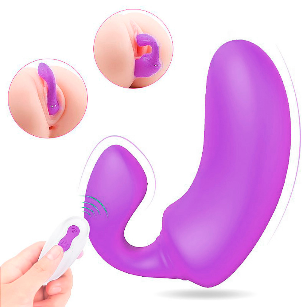 Vibrador para Casal em Silicone Roxo com Controle Remoto em cena de uso discreta para intimidade compartilhada