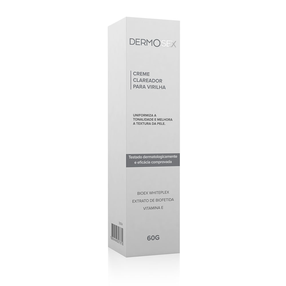 Embalagem do Creme Clareador para Virilha e �nus 60g em perspectiva frontal