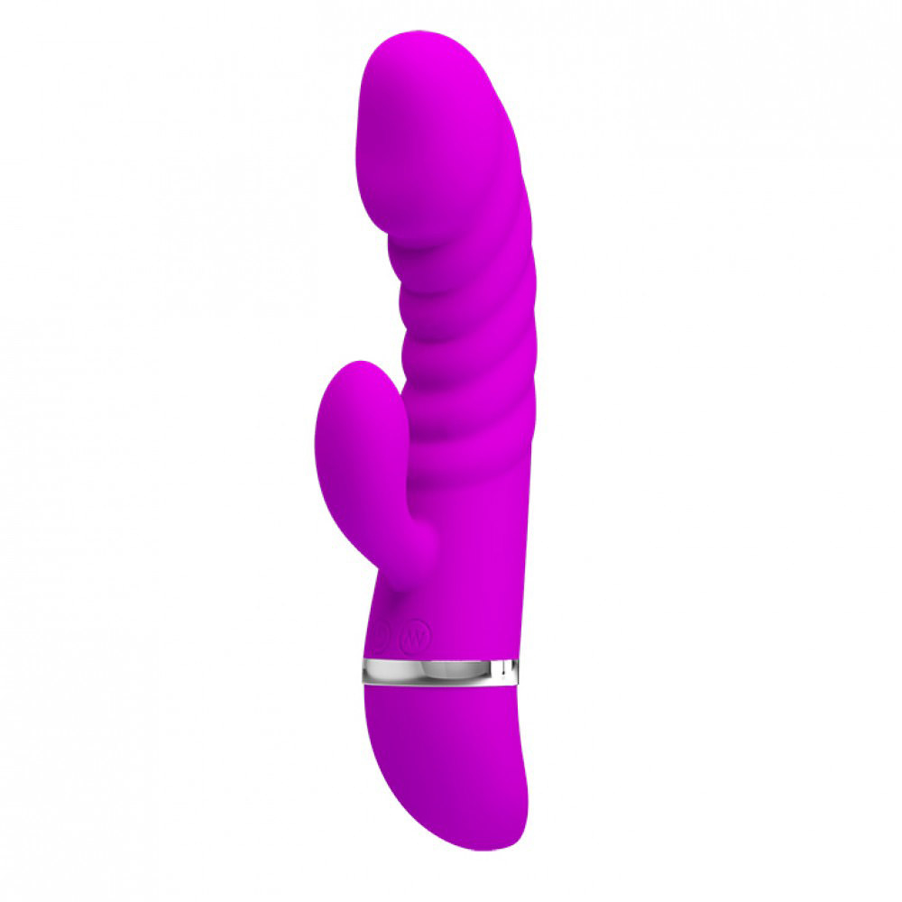 Vibrador Duplo Escalonado com Estimulador, 7 Vibra��es Tracy Pink fora da caixa