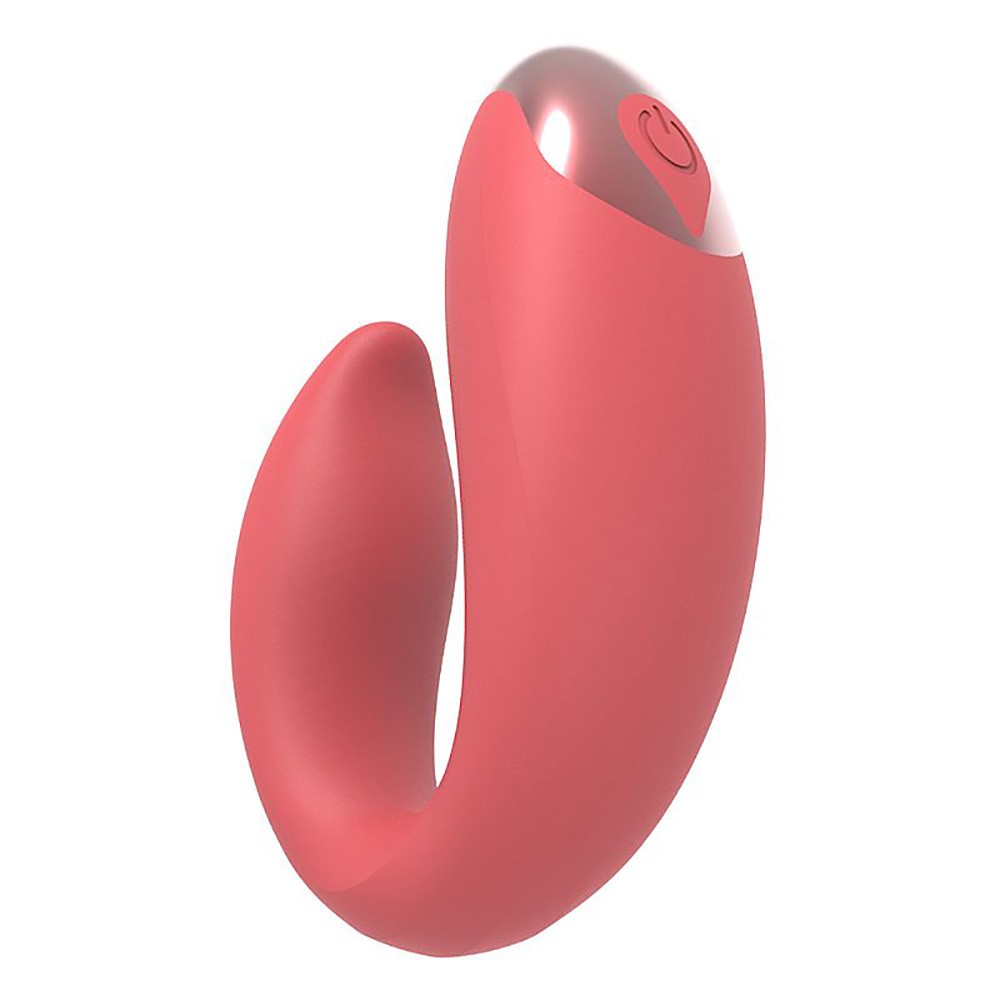 Vibrador para Casal Recarreg�vel em Silicone com 10 Vibra��es e Controle sem Fio Vermelho | Foto 02