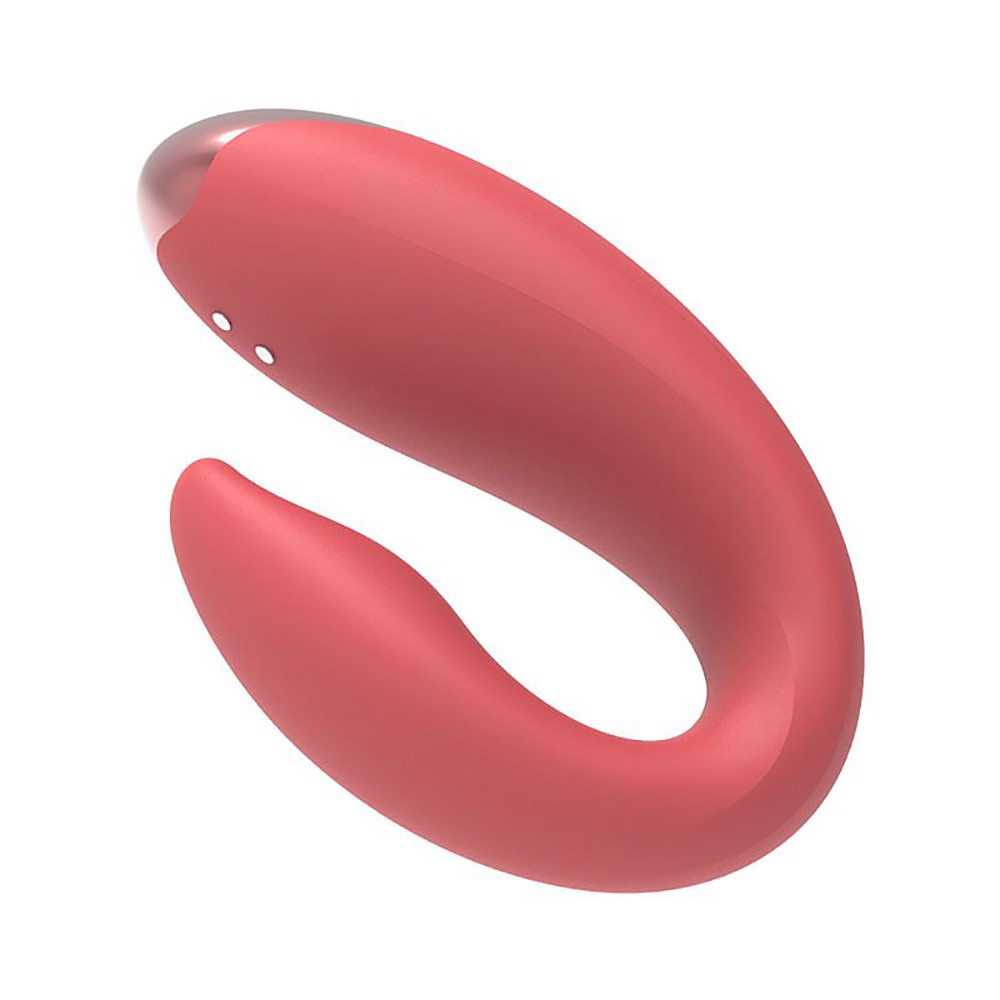 Vibrador para Casal Recarreg�vel em Silicone com 10 Vibra��es e Controle sem Fio Vermelho | Foto 04