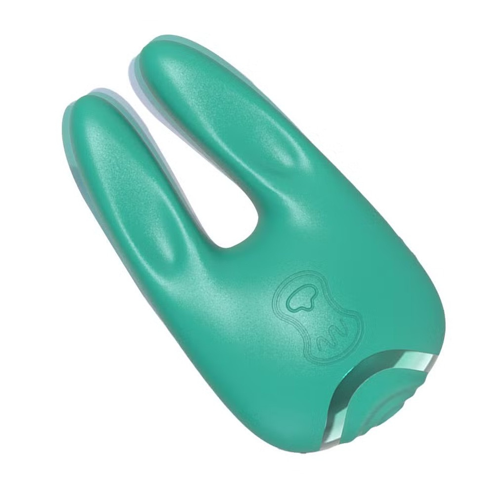 Vibrador para Clit�ris Recarreg�vel em Silicone com 5 Pulsa��es e 5 Vibra��es Verde | Vista superior