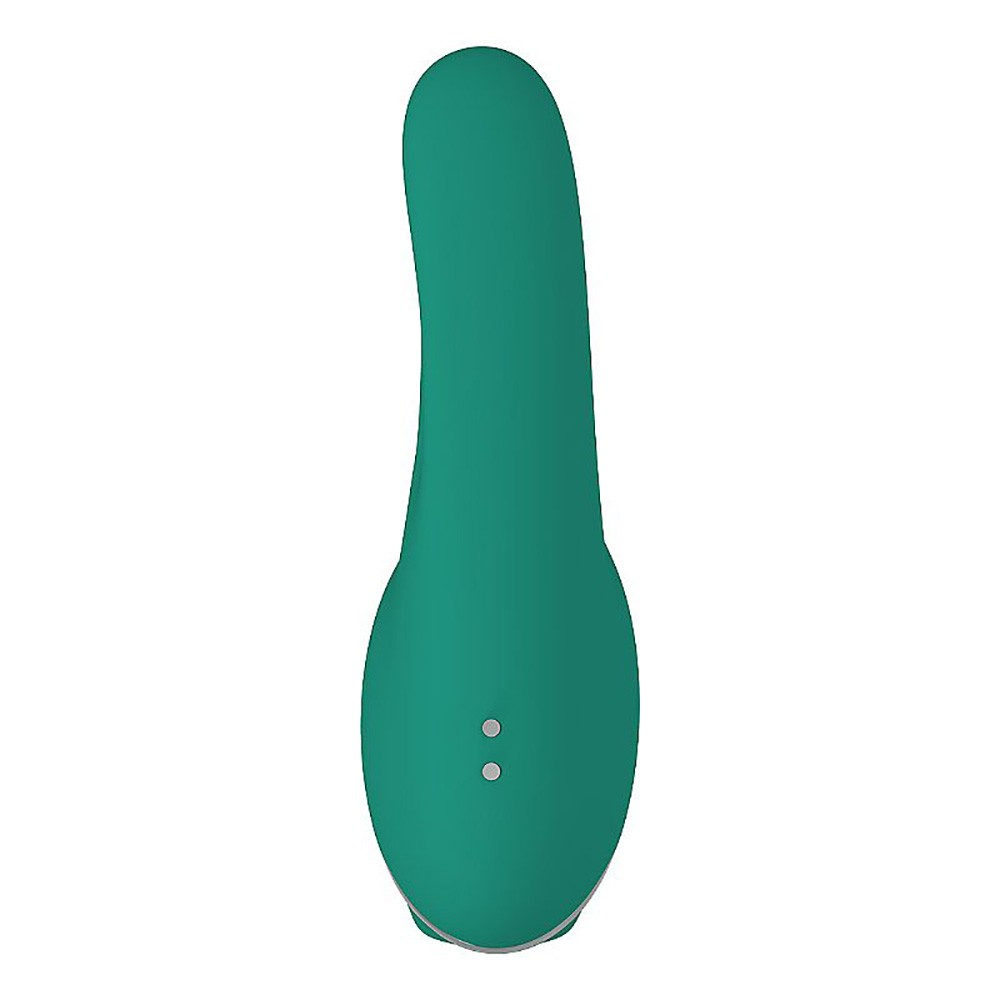 Vibrador para Clit�ris Recareg�vel em Silicone com 5 Pulsa��es e 5 Vibra��es Verde | Foto 05