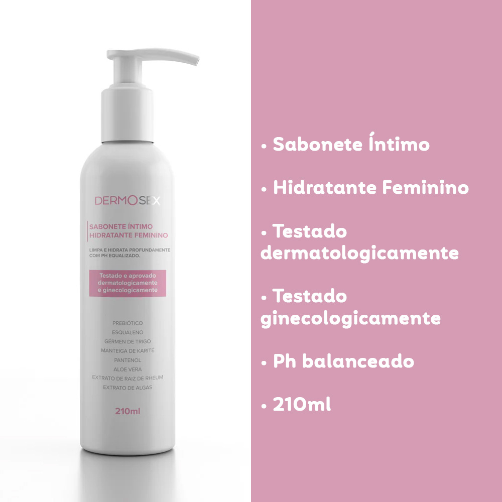 Sabonete �ntimo Dermosex Feminino com pH balanceado e testado ginecologicamente