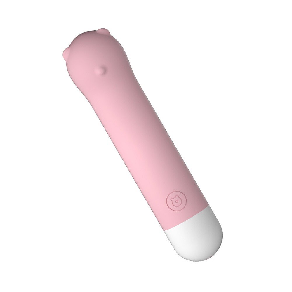 Vibrador Ponto G em Silicone (Toque Aveludado) Recarreg�vel com 10 Vibra��es Urso Rosa | Foto 04