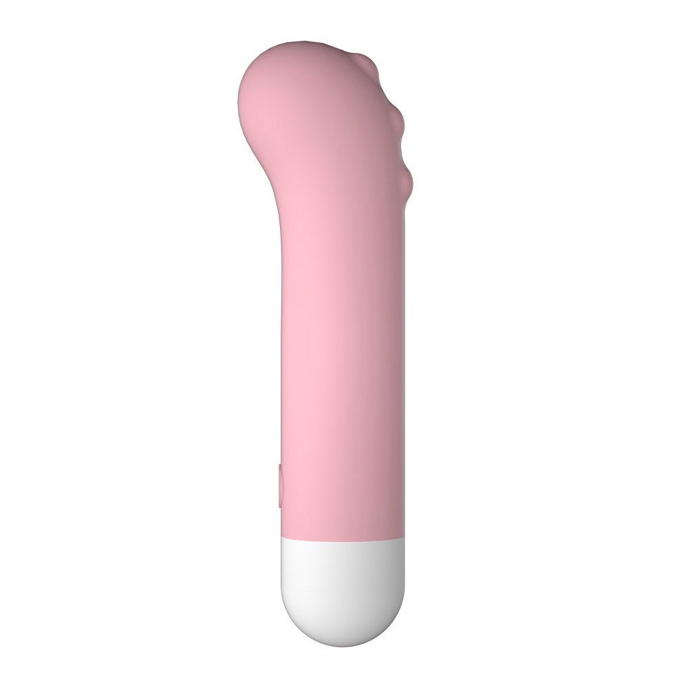 Vibrador Ponto G em Silicone Monster Rosa sem caixa, vista frontal, mostrando design ergon�mico e cor rosa