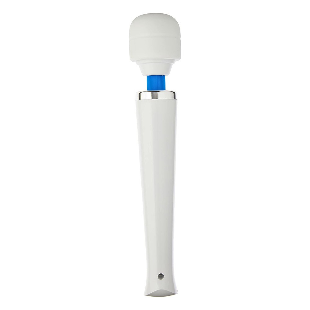 Massageador Er�tico em Silicone e ABS Recarreg�vel 10 Vibra��es Varinha M�gica Branco | Foto 05