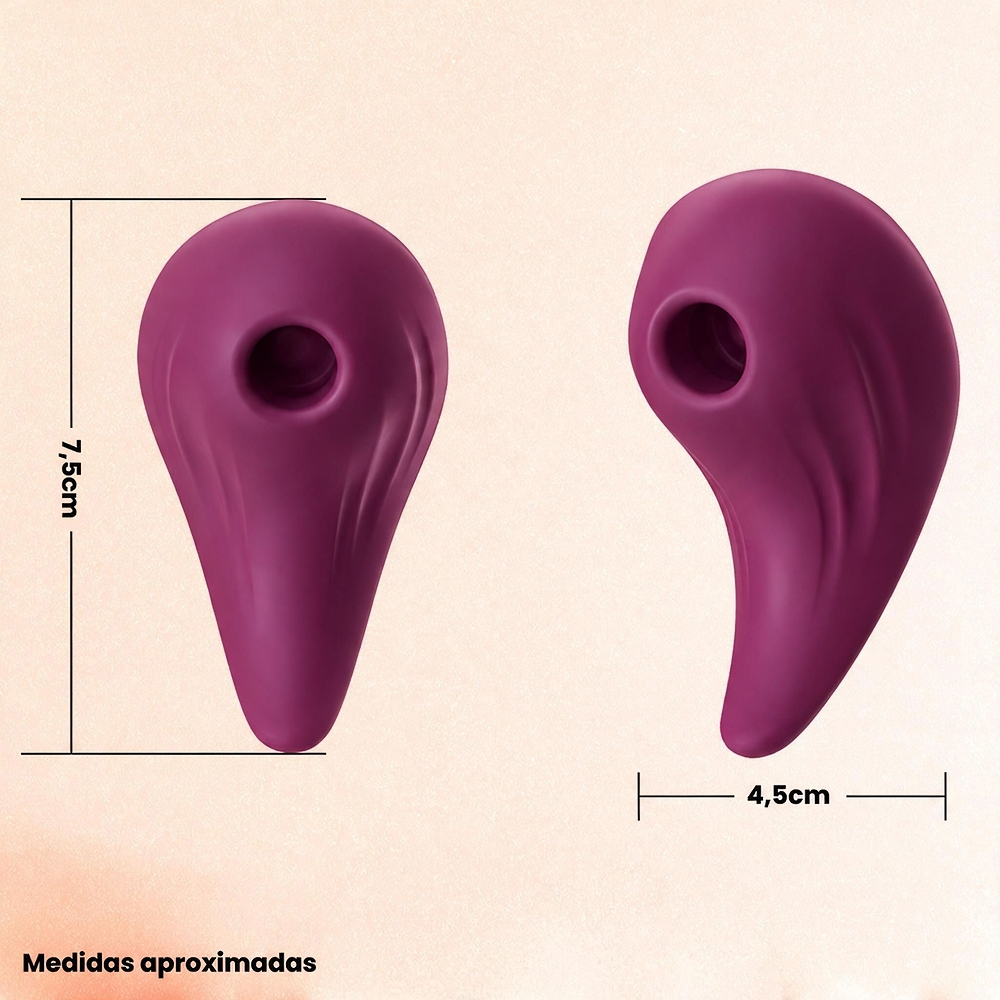 Pulsador de Clit�ris Compacto Recarreg�vel em Silicone com 10 Pulsa��es Roxo | Foto 04