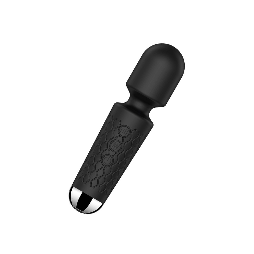 Massageador Er�tico em Silicone Aveludado Recarreg�vel com 20 Vibra��es e 8 Velocidades Preto | Foto 04
