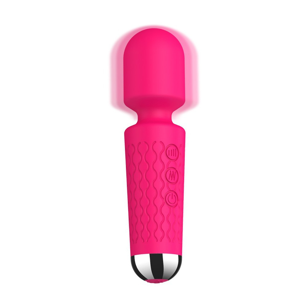 Massageador Er�tico em Silicone Aveludado Recarreg�vel com 20 Vibra��es e 8 Velocidades Pink | Foto 05