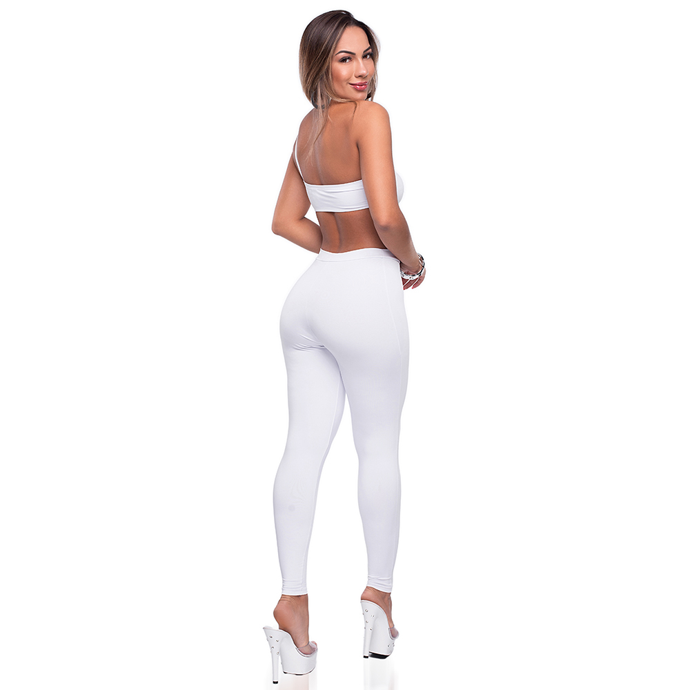 Macac�o Sensual Sexy em Suplex Poliamida com Bojo e Argolas na Lateral Branco | Foto 04