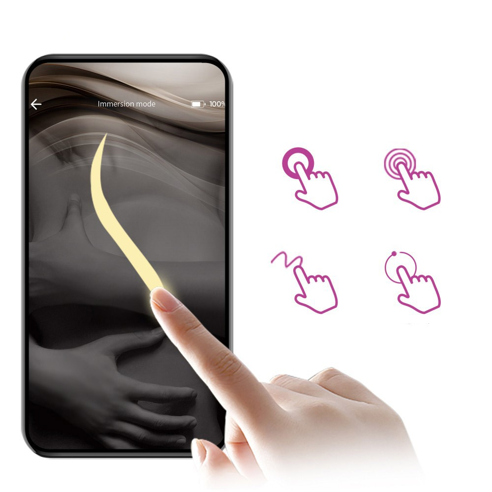 Vibrador para Casal em Silicone Aveludado Recarreg�vel com 12 Vibra��es e APP Catalina Pink | Foto 04