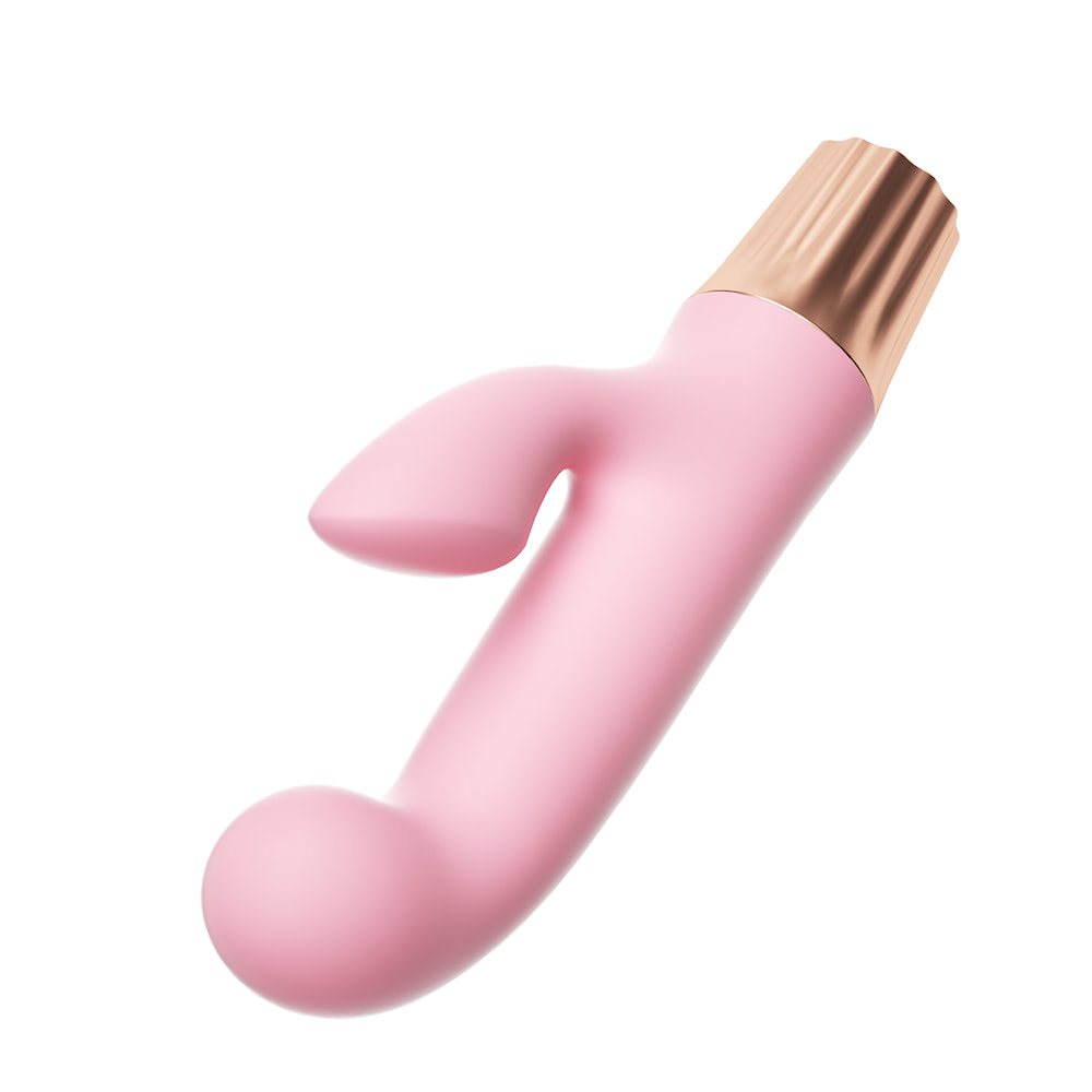 Vibrador Duplo Recarreg�vel em Silicone com 10 Vibra��es Mini Happy Rosa | Foto 05