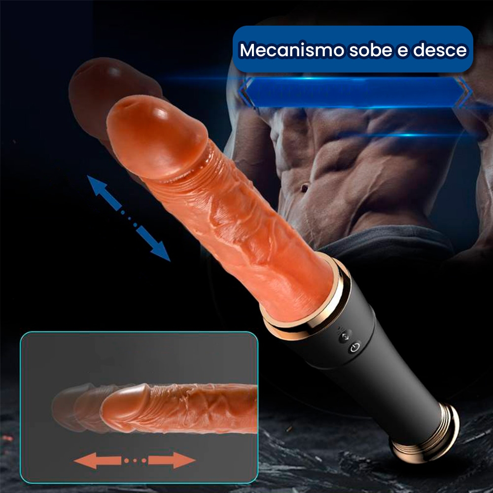 Vibrador Discreto Vai e Vem com 10 Vibra��es e Estimulador para Clit�ris 19 x 5cm Baseball Bat Bege | Foto 04