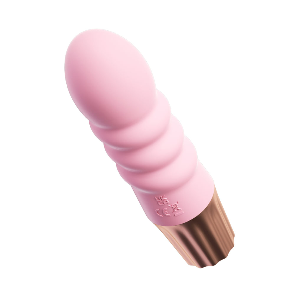 Vibrador Personal Recarreg�vel em Silicone com 10 Vibra��es Mini Happy Espiral Rosa | Foto 04