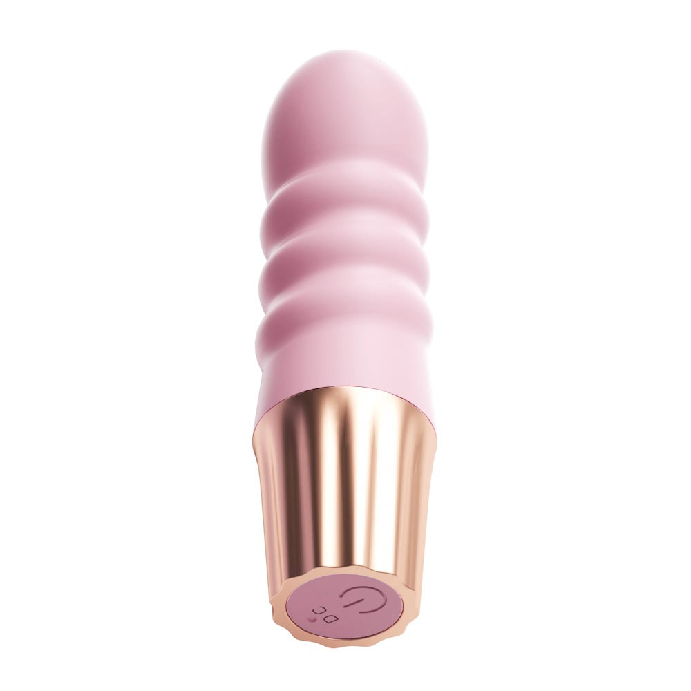 Vibrador Personal Recarreg�vel em Silicone com 10 Vibra��es Mini Happy Espiral Rosa | Foto 05
