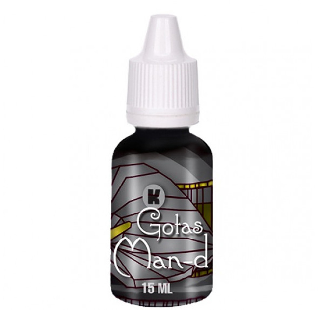 Gel Retardante em Gotas Man-D 15ml | Vis�o frontal do frasco