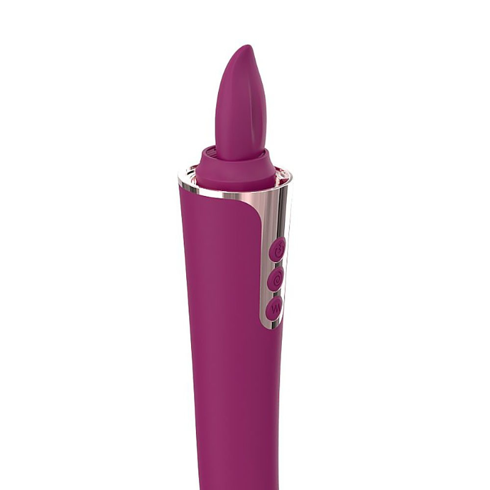 Sugador de Clit�ris com L�ngua em Silicone Aveludado Recarreg�vel 9 Vibra��es e 6 Suc��es Pink | Foto 04
