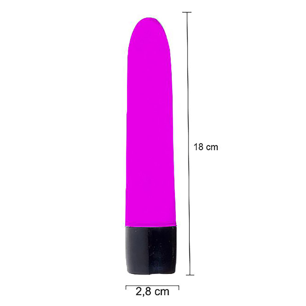 Vibrador Personal Liso Multivelocidade 18 x 2,8cm Pink | Foto 04