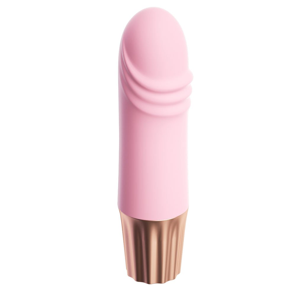 Vibrador Personal Recarreg�vel em Silicone com 10 Vibra��es Mini Happy P�nis Rosa | Foto 04