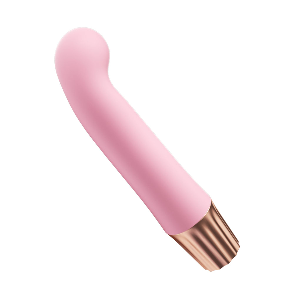 Vibrador Ponto G Recarreg�vel em Silicone com 10 Vibra��es Mini Happy Rosa - Imagem 02