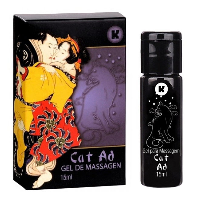 Gel Feminino Adstringente Cat Ad 15ml, embalagem e frasco do produto juntos