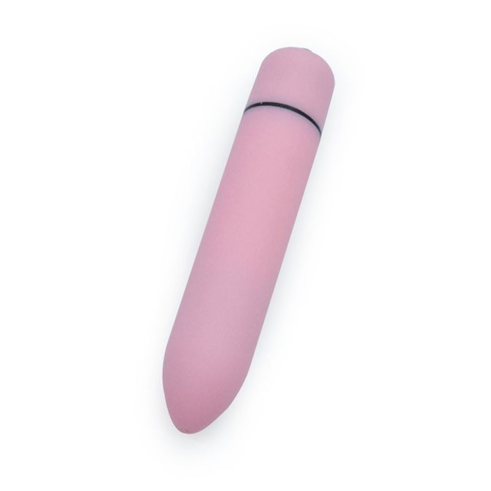 Vibrador Bullet em ABS Rosa em �ngulo lateral, mostrando o design compacto e suave