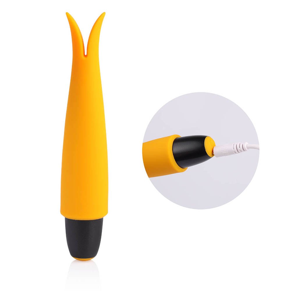 Vibrador Bullet em Silicone Recarreg�vel 10 Vibra��es com Multivelocidade Yellow Amarelo | Foto 05