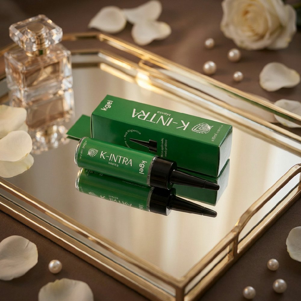 Gel Lubrificante �ntimo Transparente N�o Gorduroso � Base de �gua K-Intra Aroma de Menta 15ml | Foto 03