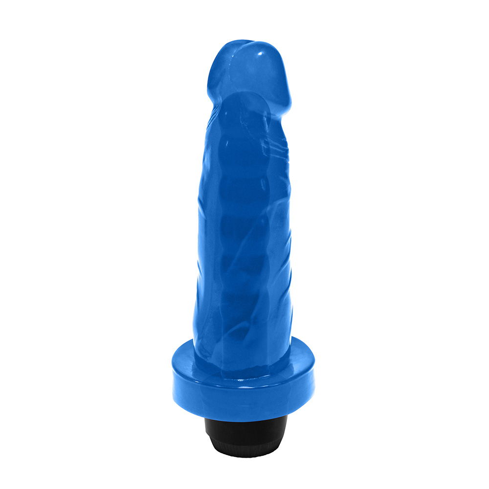 P�nis Mimo com Vibrador Multivelocidade em posi��o lateral, destacando as curvas e propor��es para um encaixe confort�vel