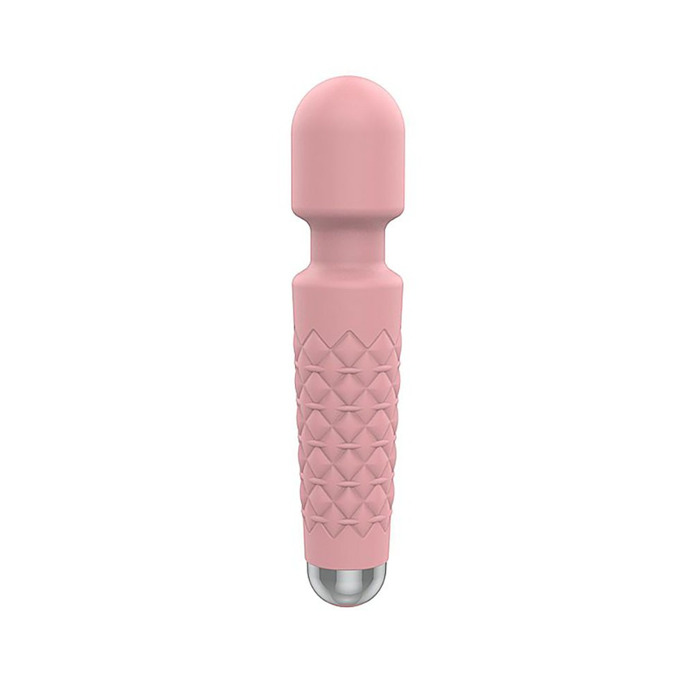 Massageador Er�tico em Silicone Aveludado Recarreg�vel com 20 Vibra��es Varinha M�gica Rosa | Foto 02