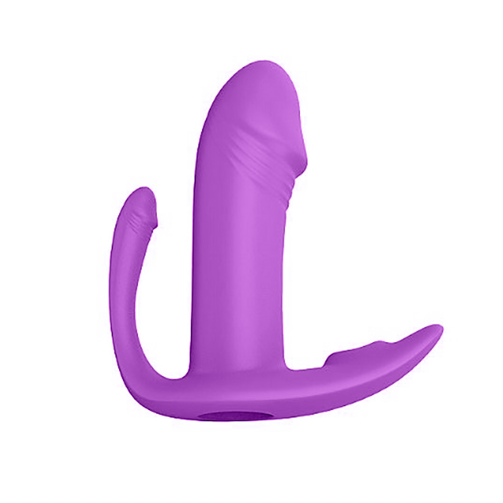 Vibrador Duplo em Silicone Recarreg�vel com Controle sem Fio e 9 Vibra��es Didi Lil�s | Foto 05