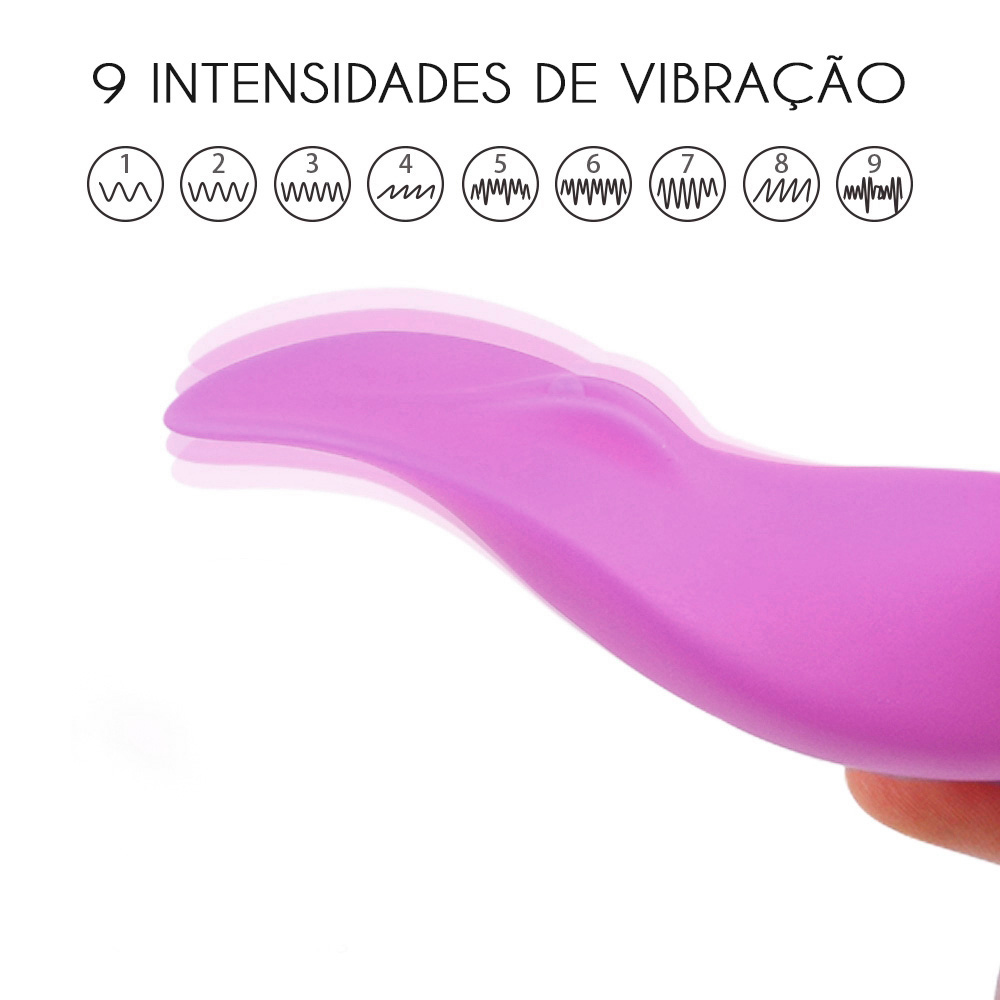 Vibrador para Clit�ris em Formato de L�ngua Kissme Roxo | Foto 04