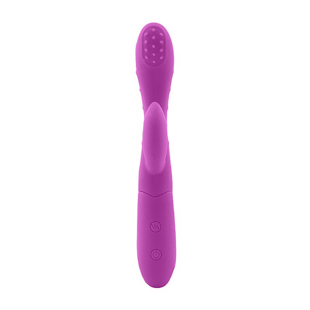 Vibrador Duplo em Silicone Recarreg�vel com 7 Vibra��es Flat Roxo | Foto 04