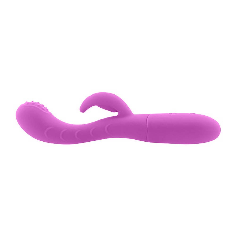 Vibrador Duplo em Silicone Recarreg�vel com 7 Vibra��es Flat Roxo | Foto 05
