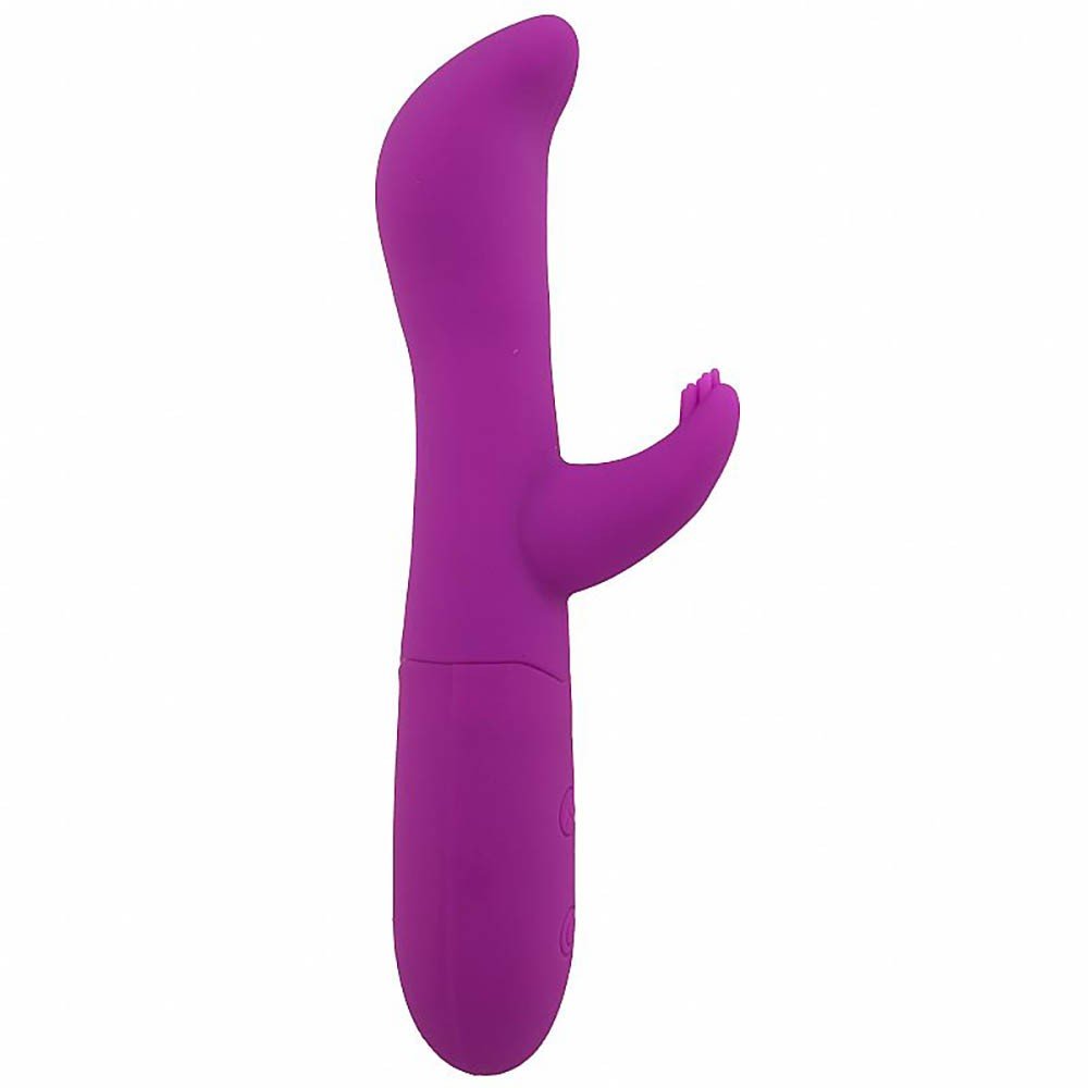 Vibrador Duplo em Silicone Recarreg�vel com 10 Vibra��es Laila Roxo - vista da base