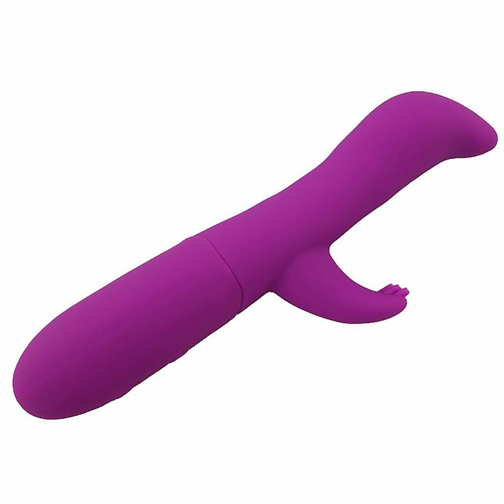 Vibrador Duplo em Silicone Recarreg�vel com 10 Vibra��es Laila Roxo | Foto 05